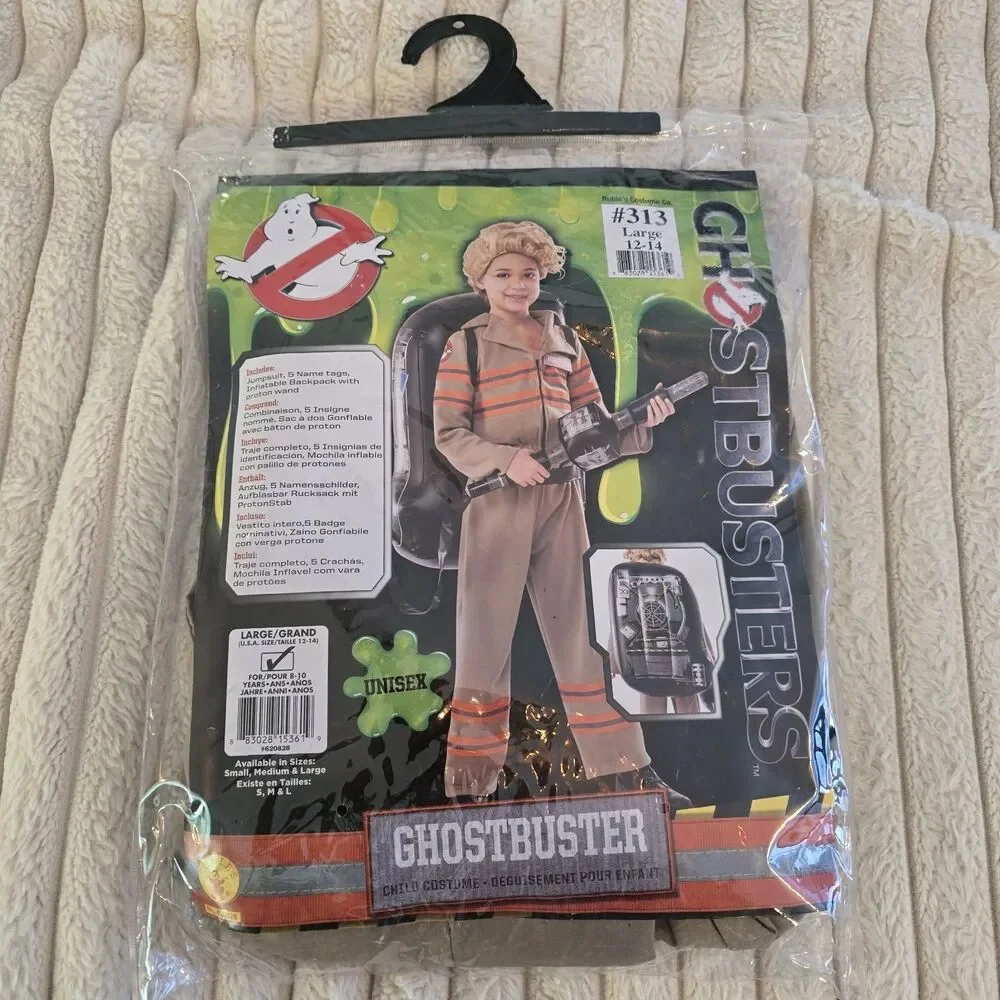 Rubie's Ghostbusters Costume Kids Childs Unisex Size Large 12-14